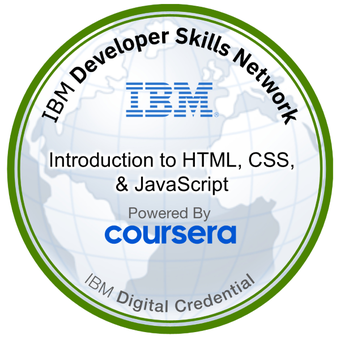 Introduction to HTML, CSS, & JavaScript badge